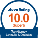 Avvo Rating 10.0 Awards | Personal injury lawyer awards