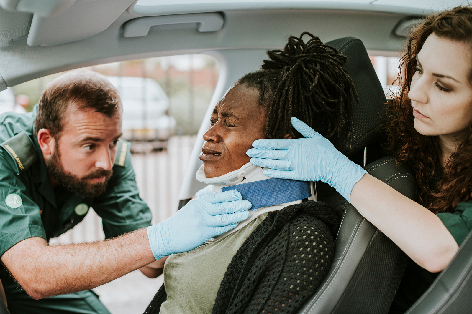 02 15 19 bigstock paramedic placing a cervical c 267589681