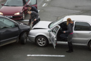Head-on cars collision
