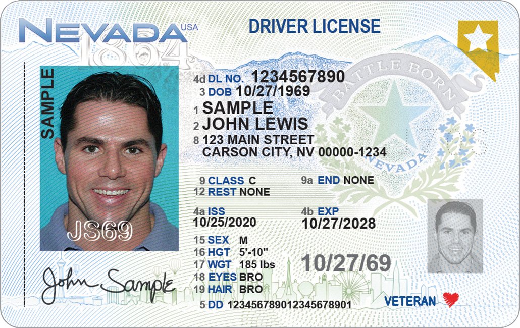 TAM® of Nevada on X: Nevada is rolling out a new design for driver's  licenses and identification cards through July and August, 2021. Have you  seen the new IDs yet? The TAM