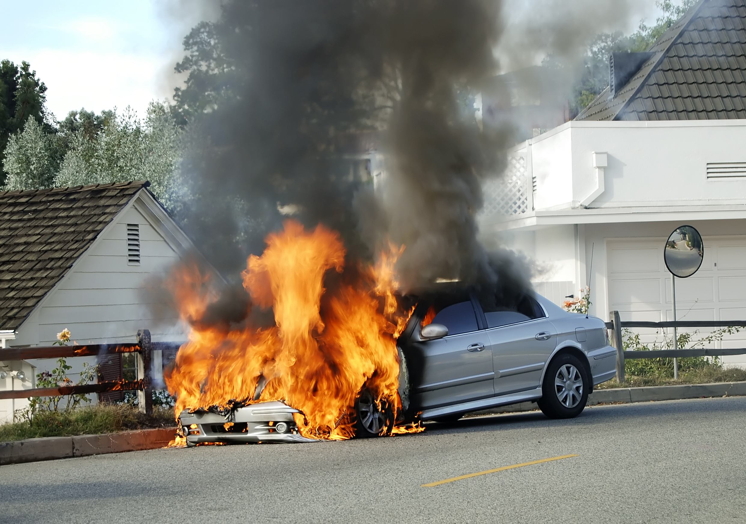 Car on fire | las vegas fire injury settlements