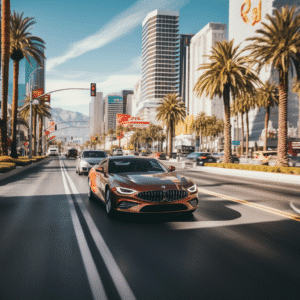 car driving in las vegas