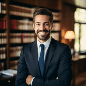 lawyer smiling at a camera