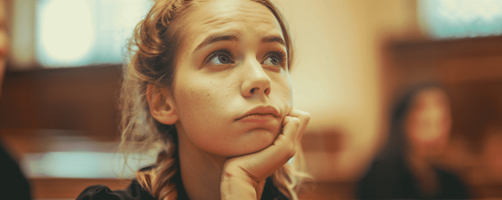 Mujer pensando en el tribunal | ¿Tienen los peatones prioridad de paso?