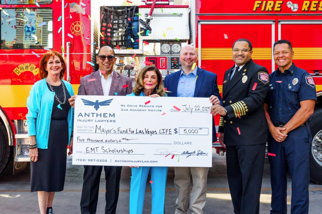 Anthem Injury Lawyers Donates $5,000 to Mayor’s Fund for Las Vegas LIFE